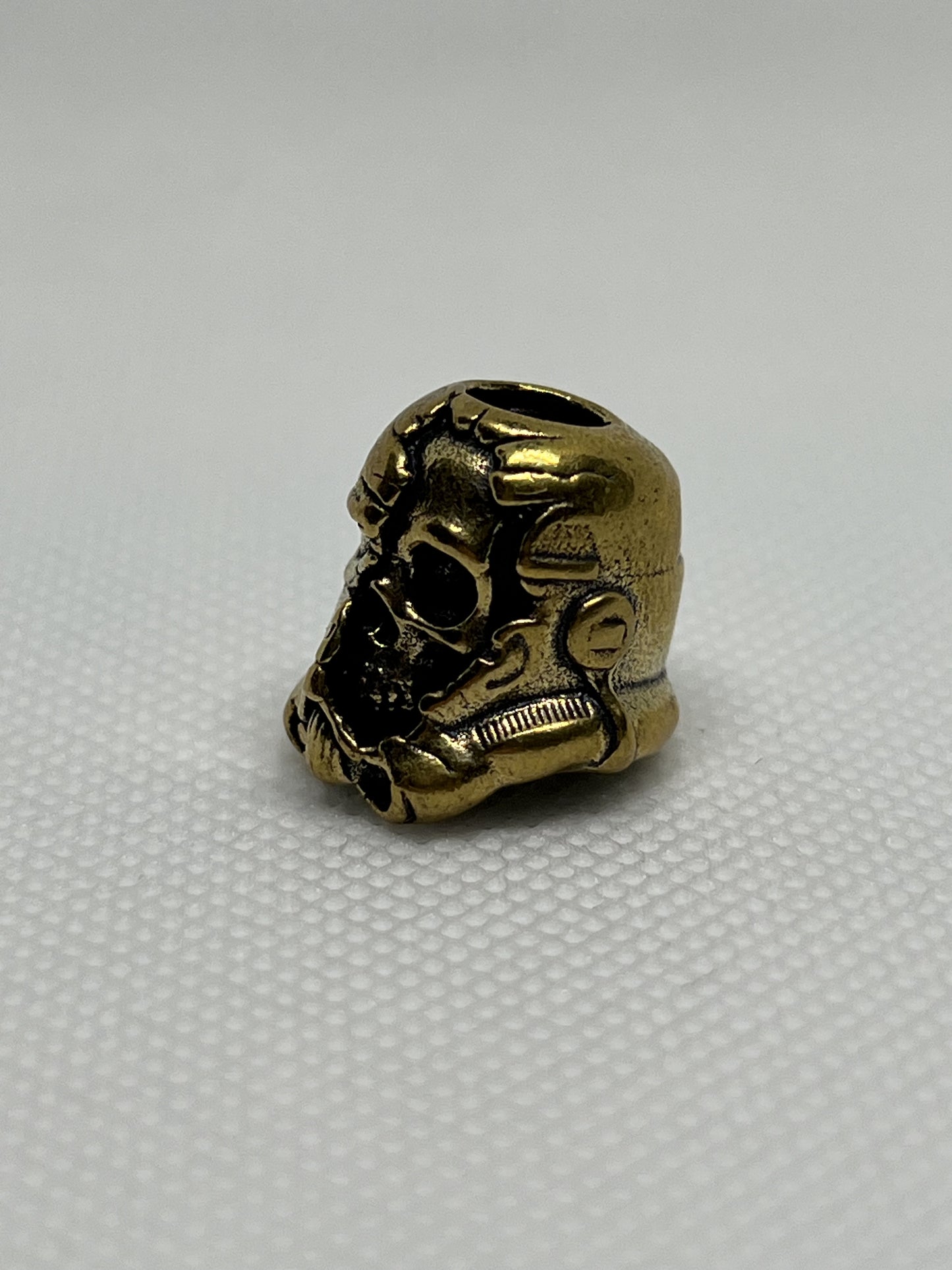 Copper Storm Trooper Death Mask Lanyard Bead, EDC Paracord Bead.