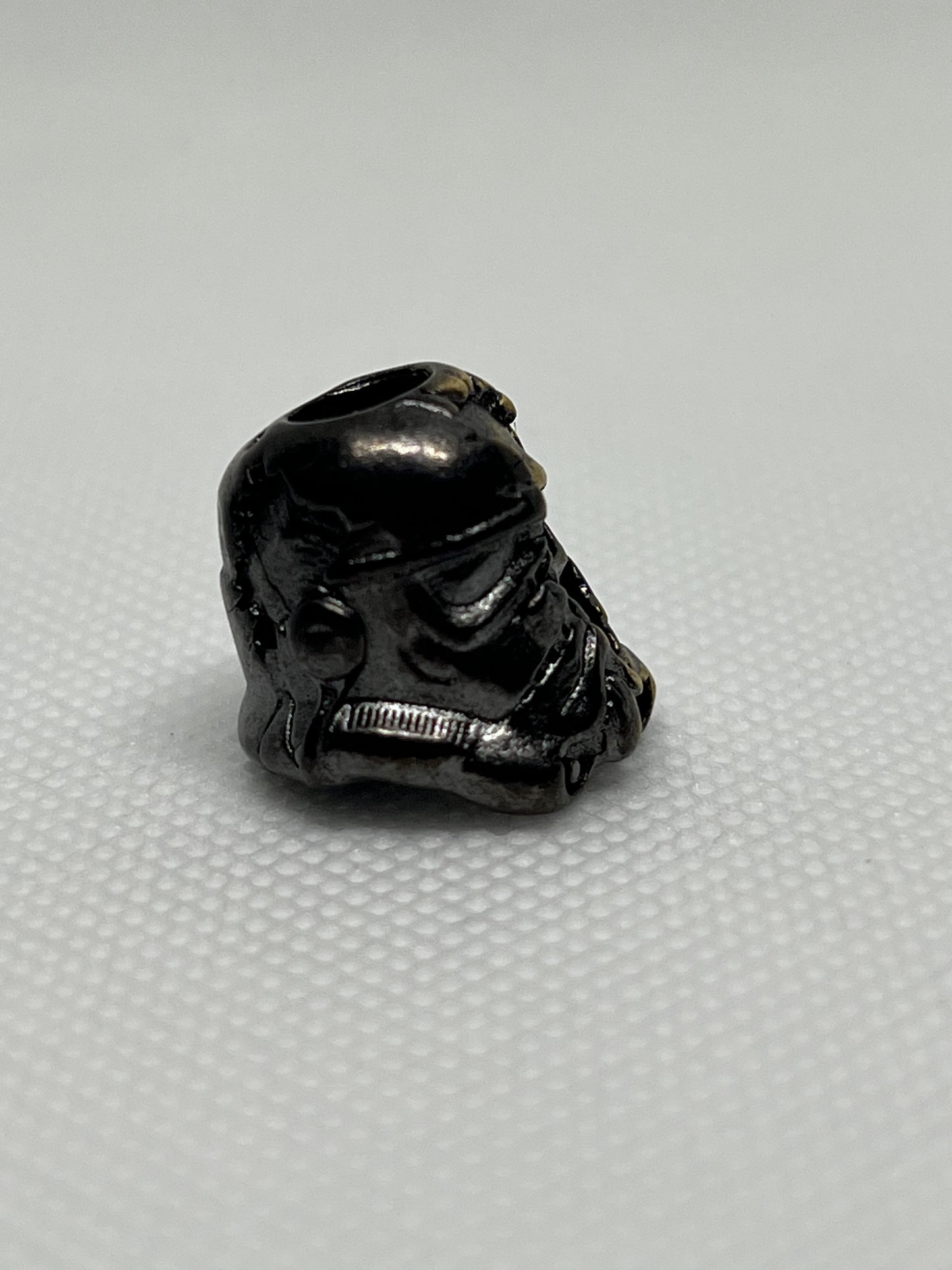 Copper Storm Trooper Death Mask Lanyard Bead, EDC Paracord Bead.