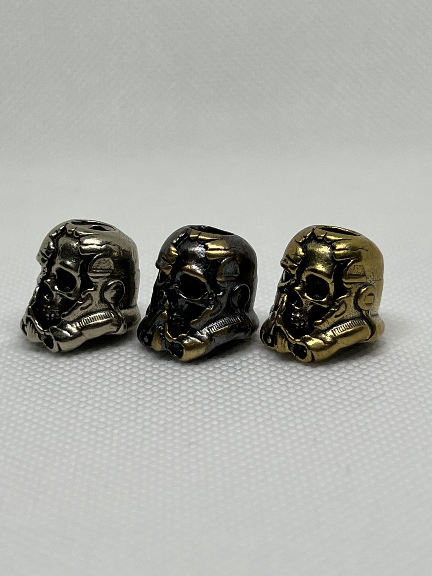 Copper Storm Trooper Death Mask Lanyard Bead, EDC Paracord Bead.