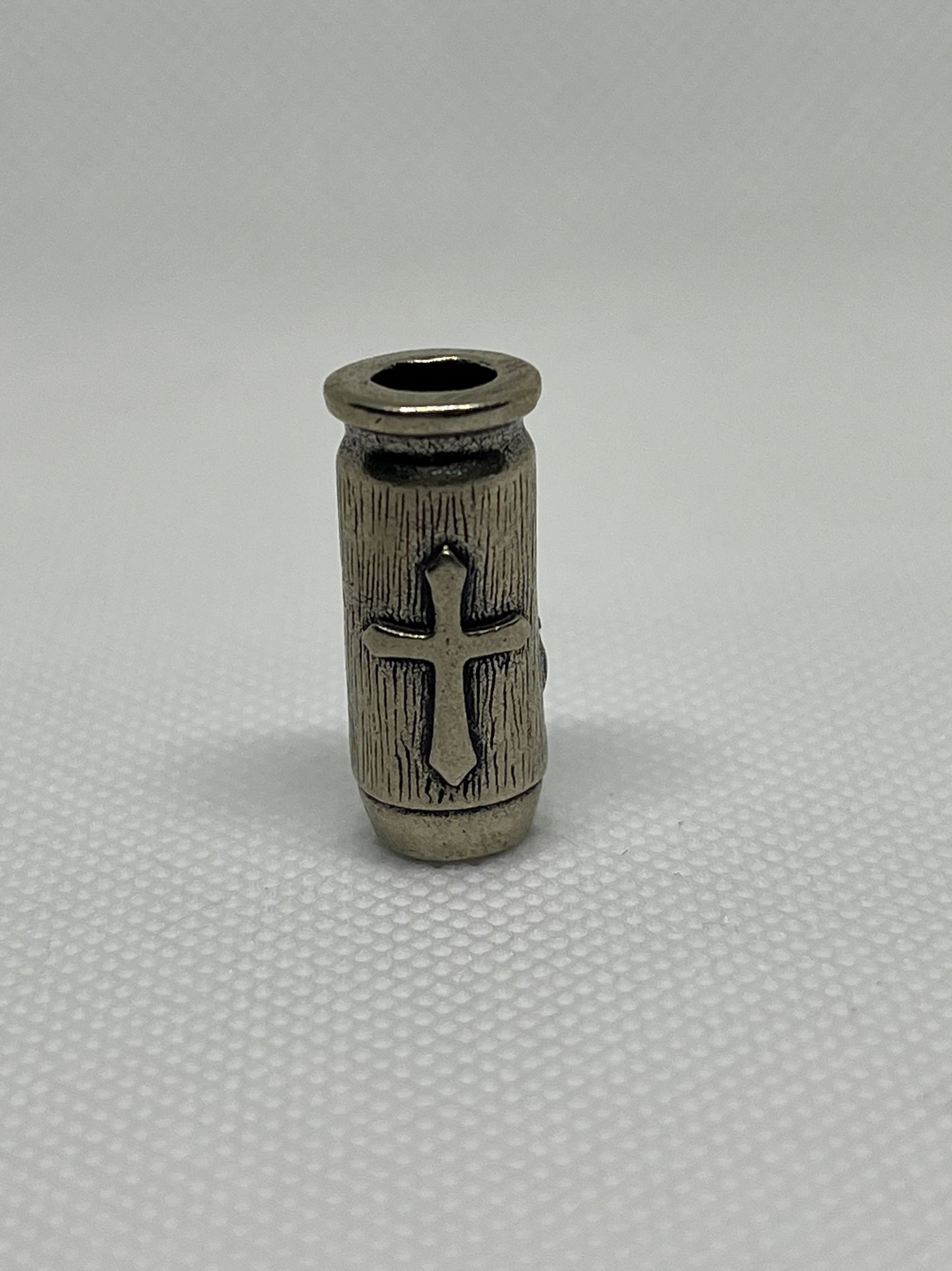 Brass Skull & Cross Bullet Lanyard Bead, EDC Paracord Bead.