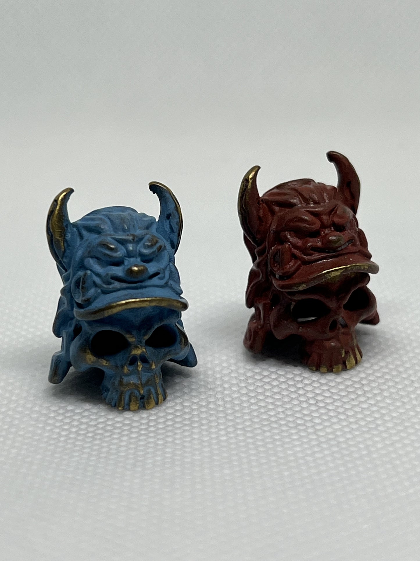 Brass Warrior Helmet Skull Lanyard Bead, EDC Paracord Bead.