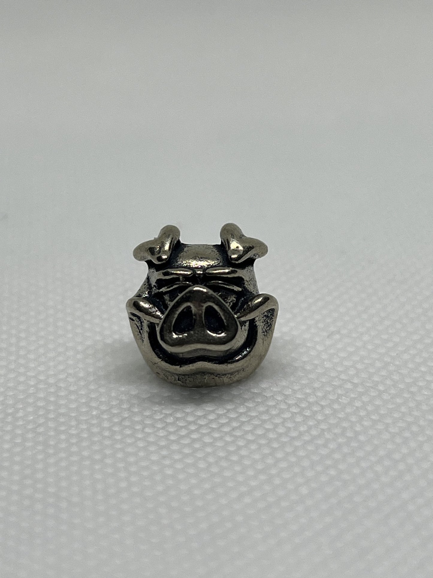 Smiling Pig Brass Lanyard Bead, EDC Paracord Bead.