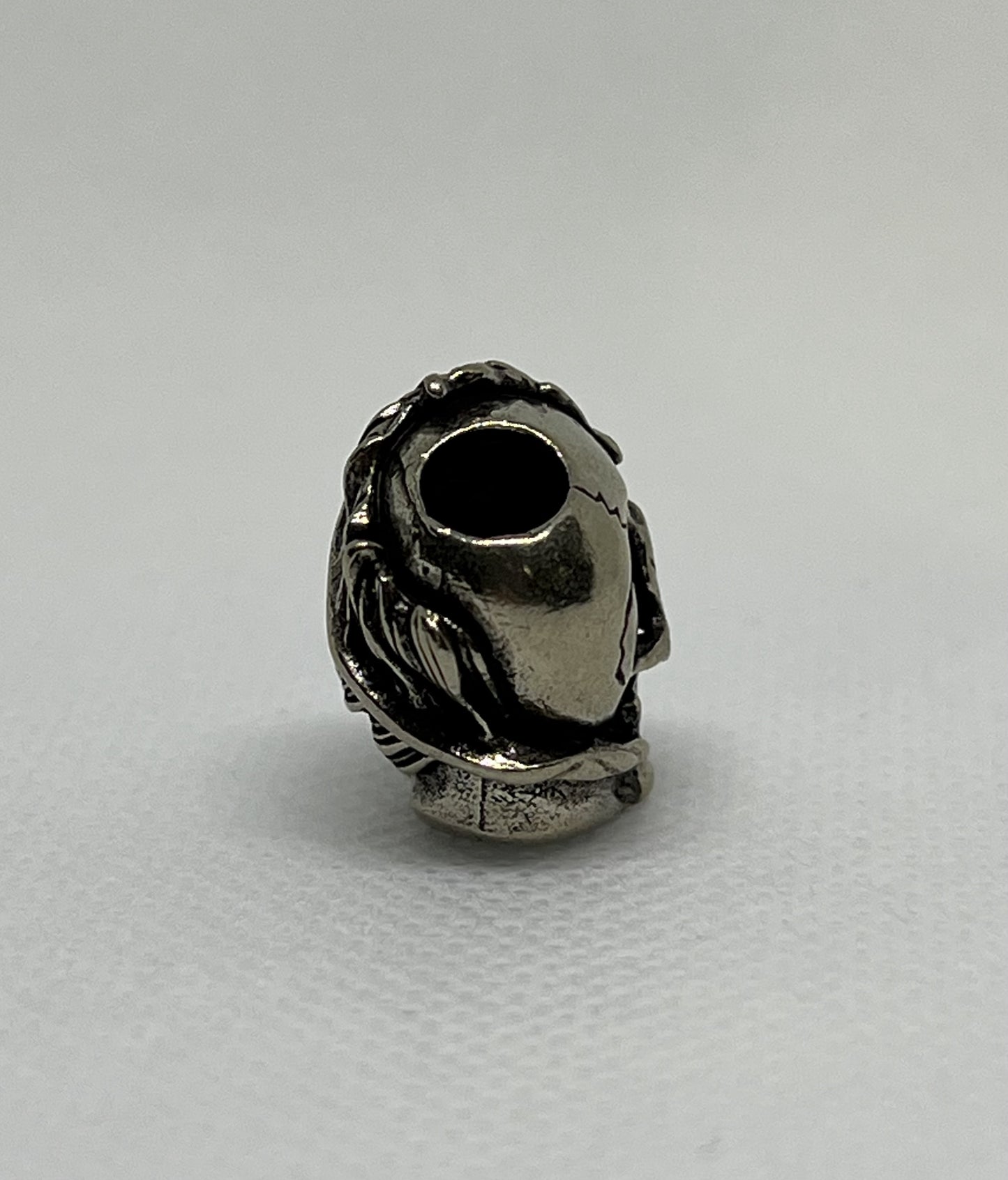 Brass Skull Parasitism Lanyard Bead, EDC Paracord Bead.