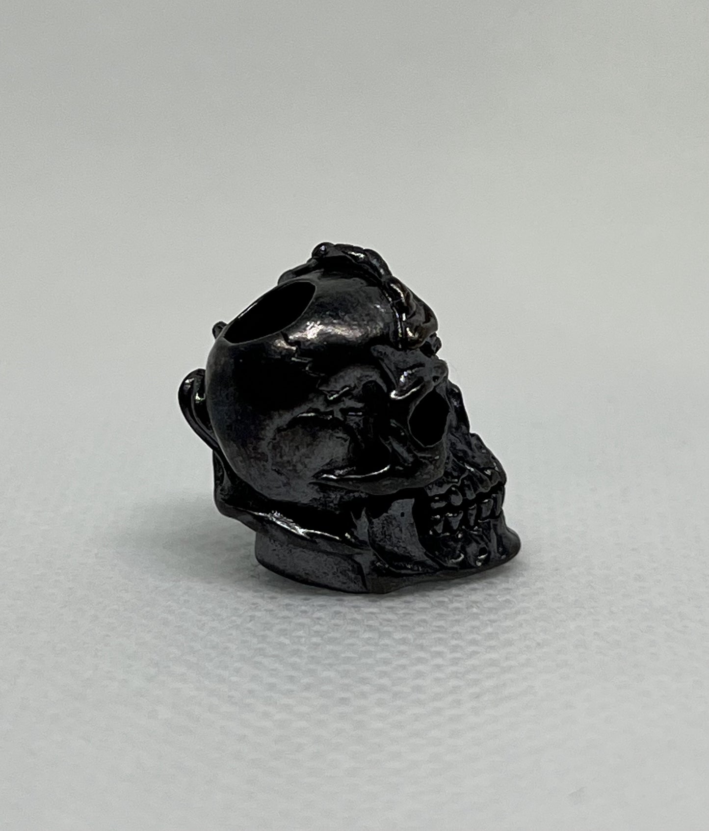 Brass Skull Parasitism Lanyard Bead, EDC Paracord Bead.
