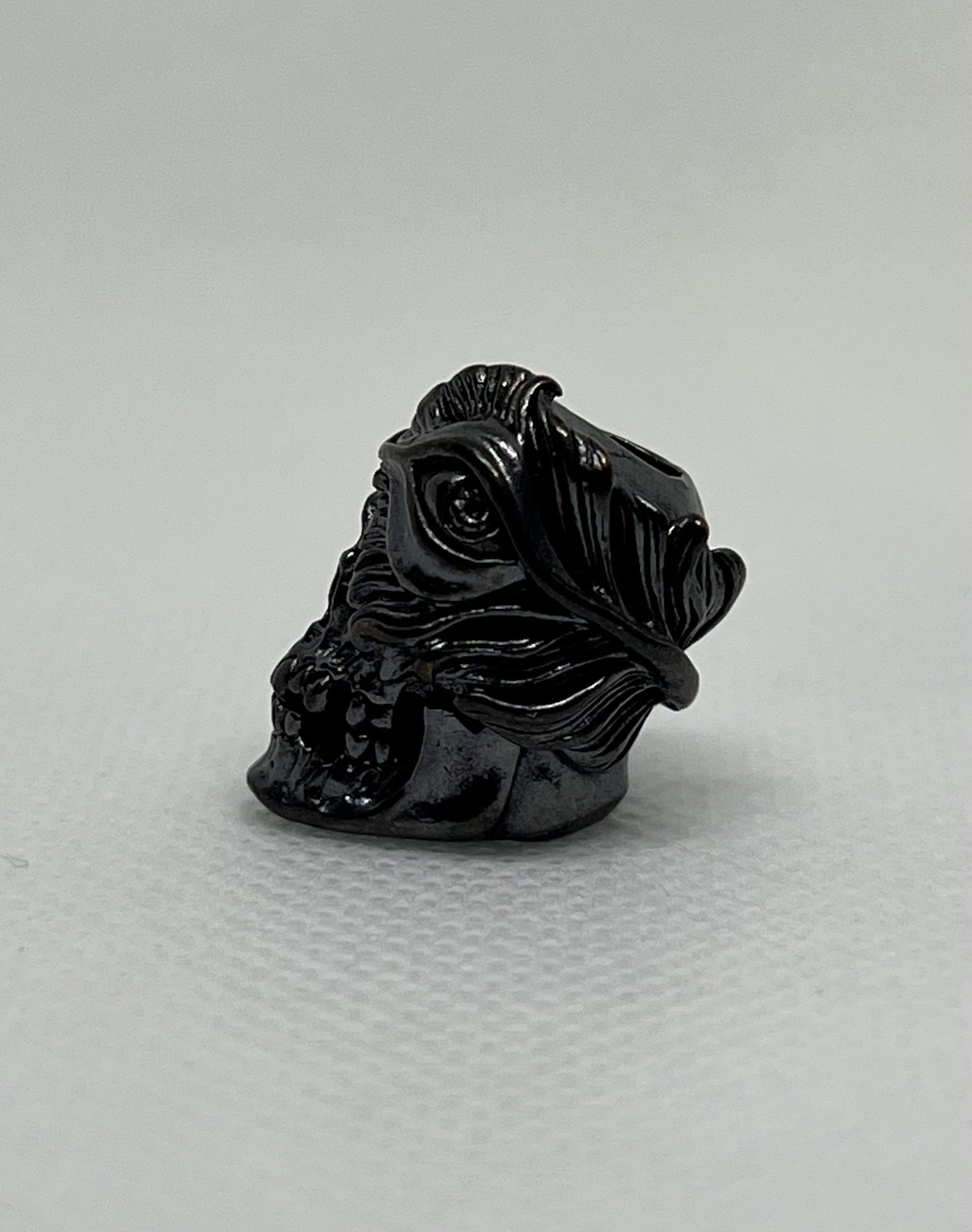 Brass Skull Parasitism Lanyard Bead, EDC Paracord Bead.