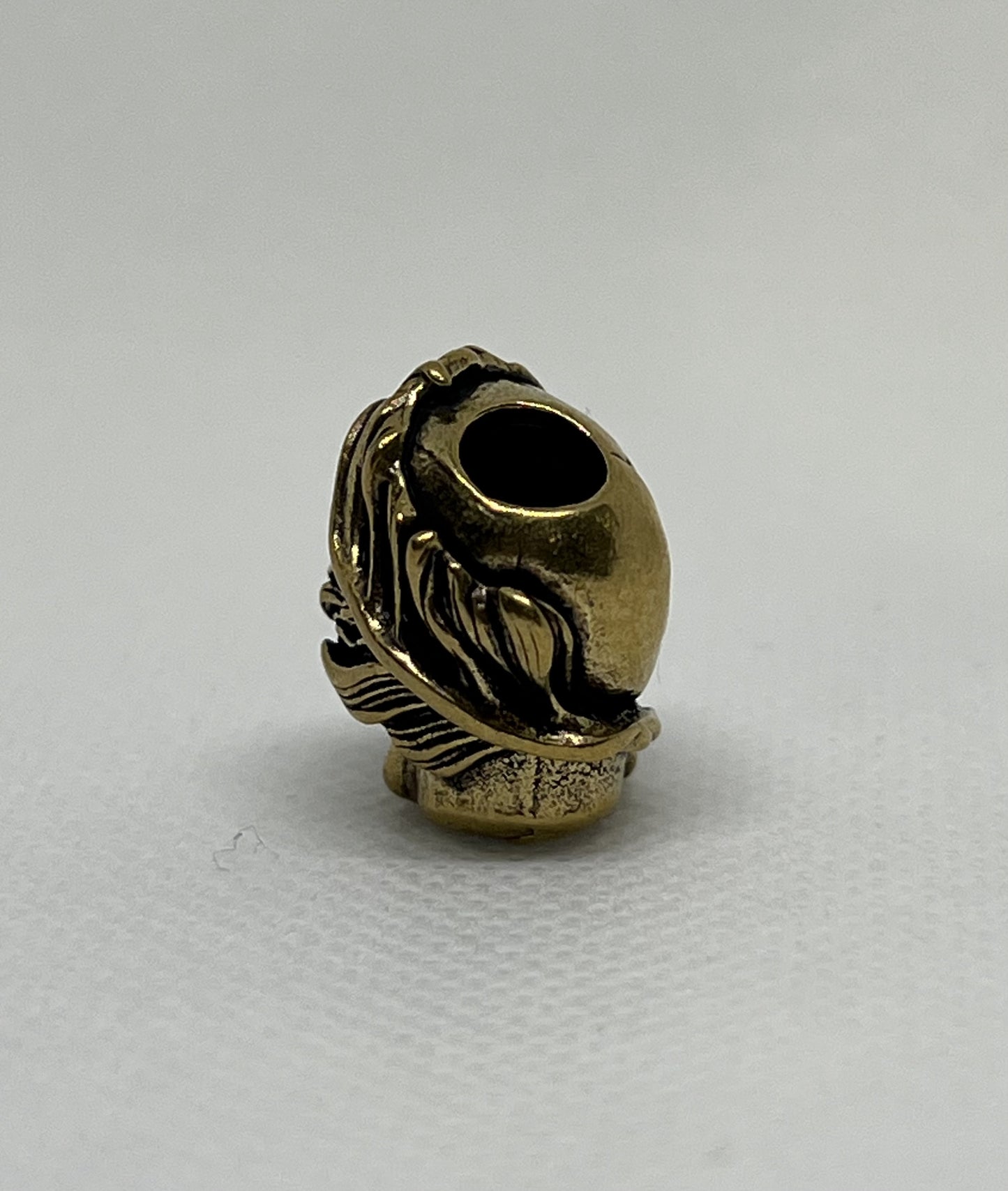 Brass Skull Parasitism Lanyard Bead, EDC Paracord Bead.