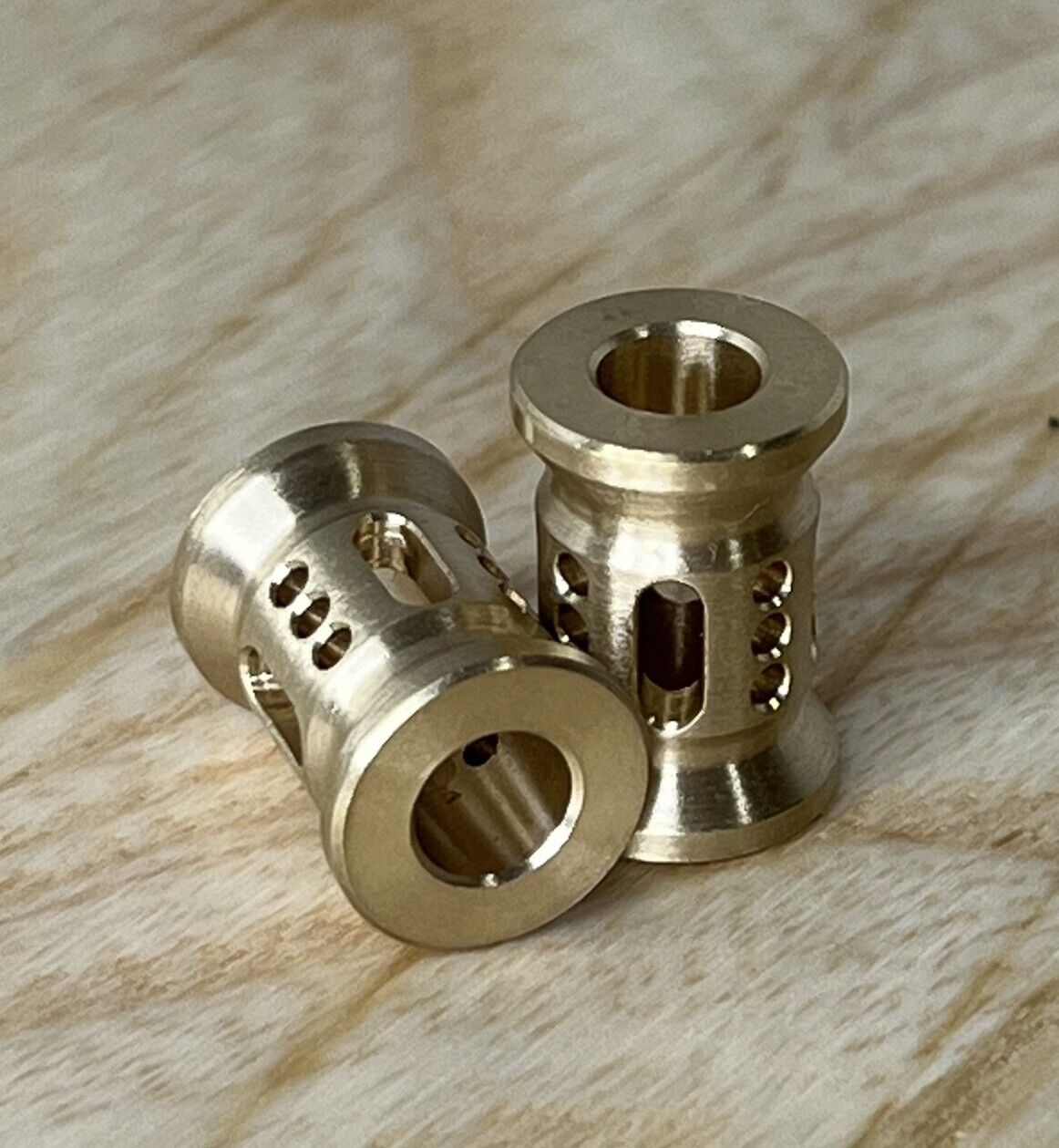 Brass Cylindrical Lanyard Beads, EDC Paracord Beads