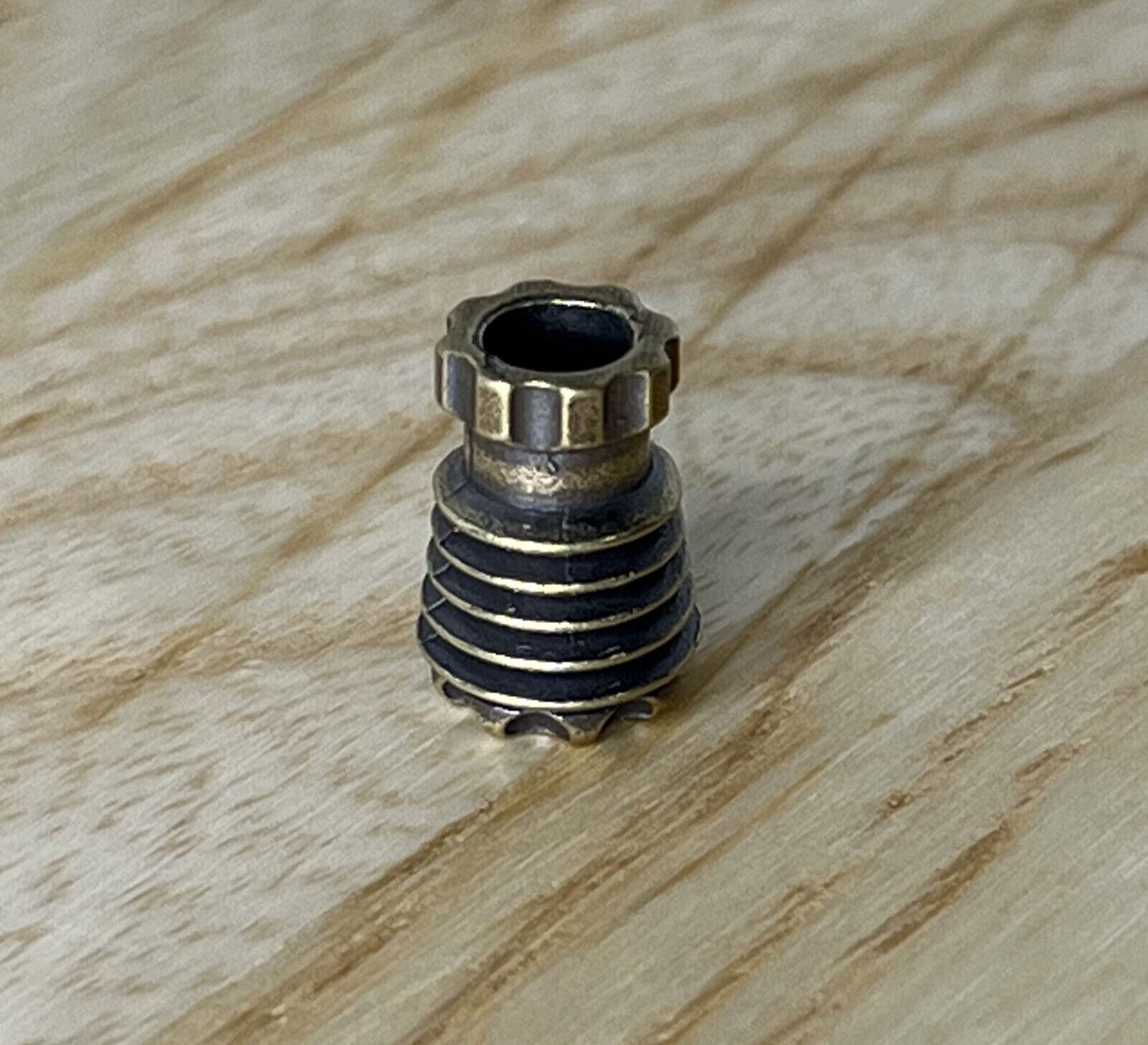 Brass String Column Shaped Lanyard Bead, EDC Paracord Bead.