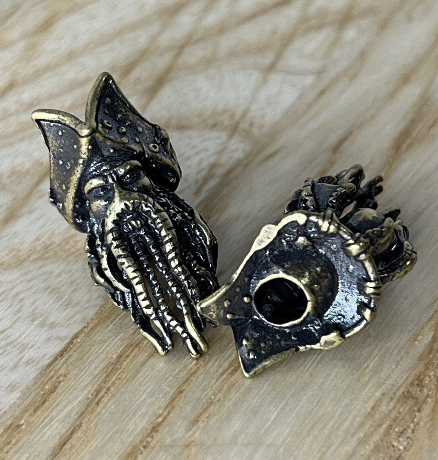 Brass “Davy Jones” Lanyard Bead, EDC Paracord Bead