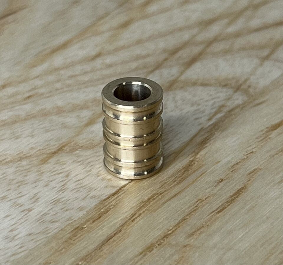Column Shaped Brass Lanyard Bead, EDC Paracord Bead.