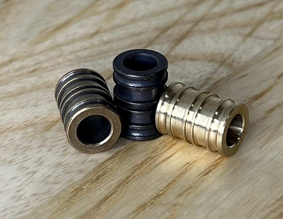 Column Shaped Brass Lanyard Bead, EDC Paracord Bead.