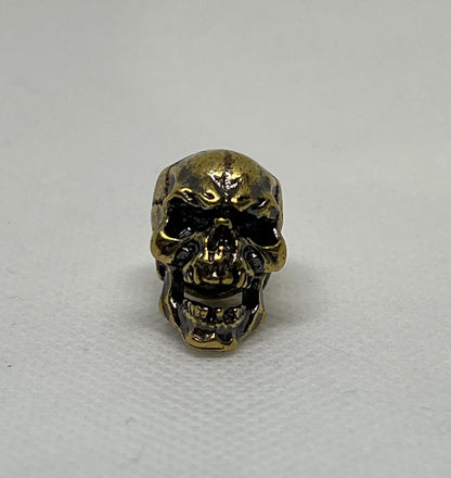 Brass Skull Lanyard Beads, EDC Paracord Beads