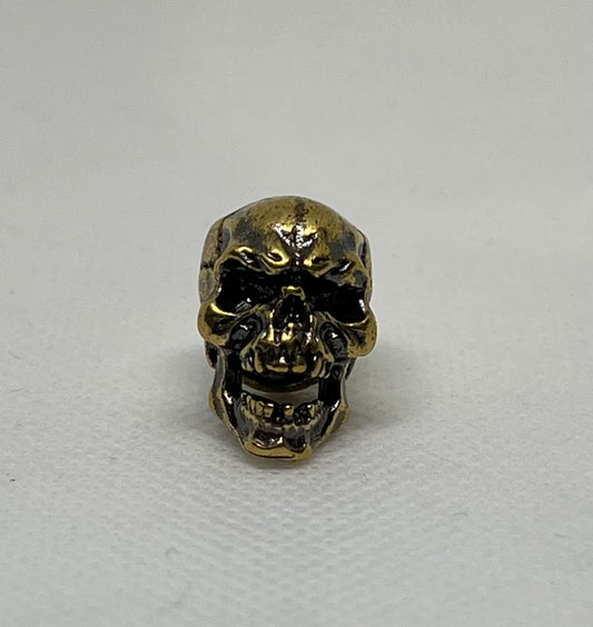 Brass Skull Lanyard Beads, EDC Paracord Beads