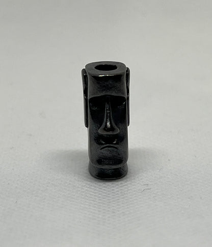 Brass Easter Island Moai Statue Lanyard Bead, EDC Paracord Bead