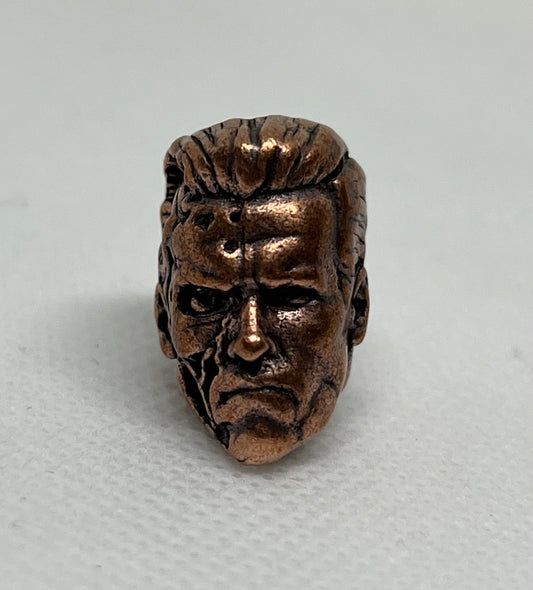 Brass "Terminator" Lanyard Bead, EDC Paracord Bead.