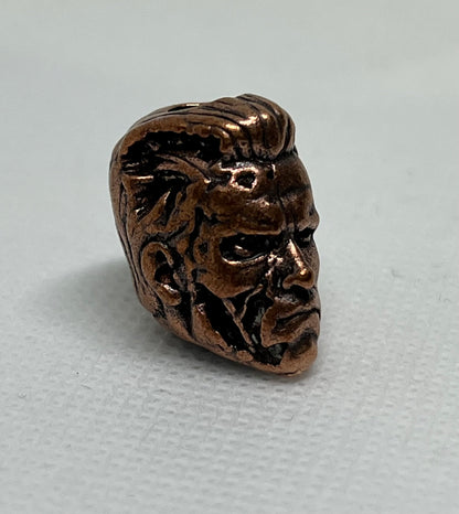 Brass "Terminator" Lanyard Bead, EDC Paracord Bead.