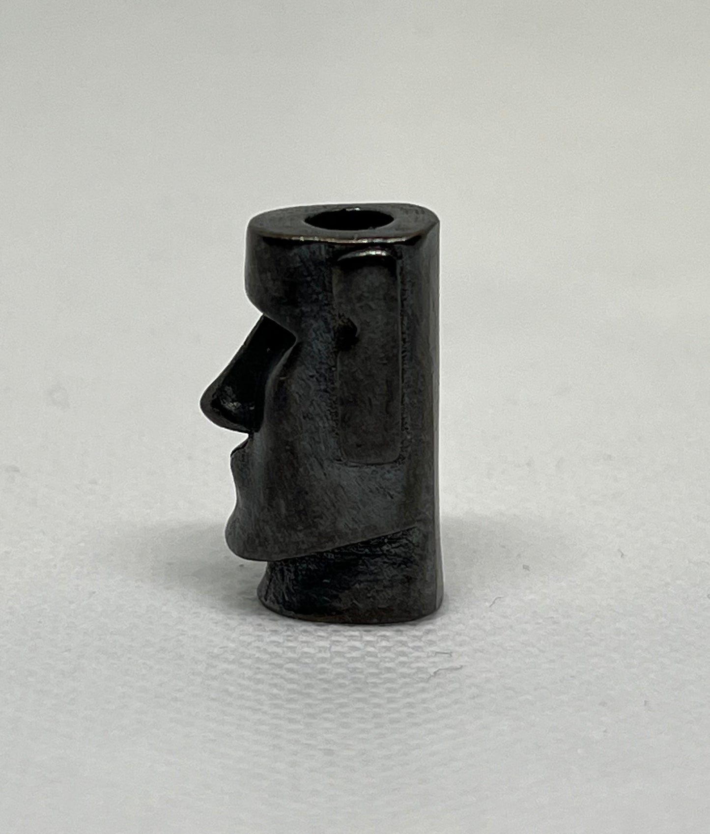 Brass Easter Island Moai Statue Lanyard Bead, EDC Paracord Bead