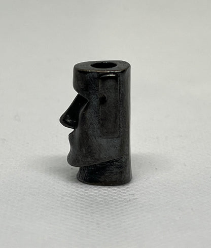 Brass Easter Island Moai Statue Lanyard Bead, EDC Paracord Bead