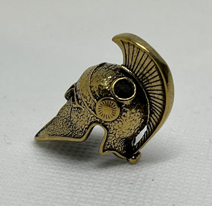 Brass Spartan Warrior Helmet Lanyard Bead, EDC Paracord Bead.