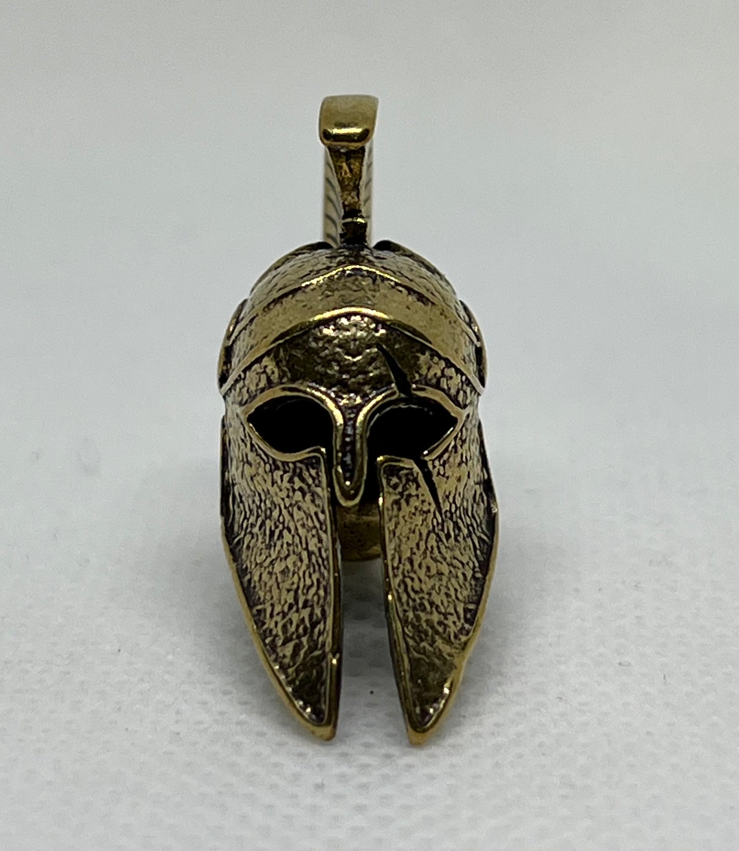 Brass Spartan Warrior Helmet Lanyard Bead, EDC Paracord Bead.