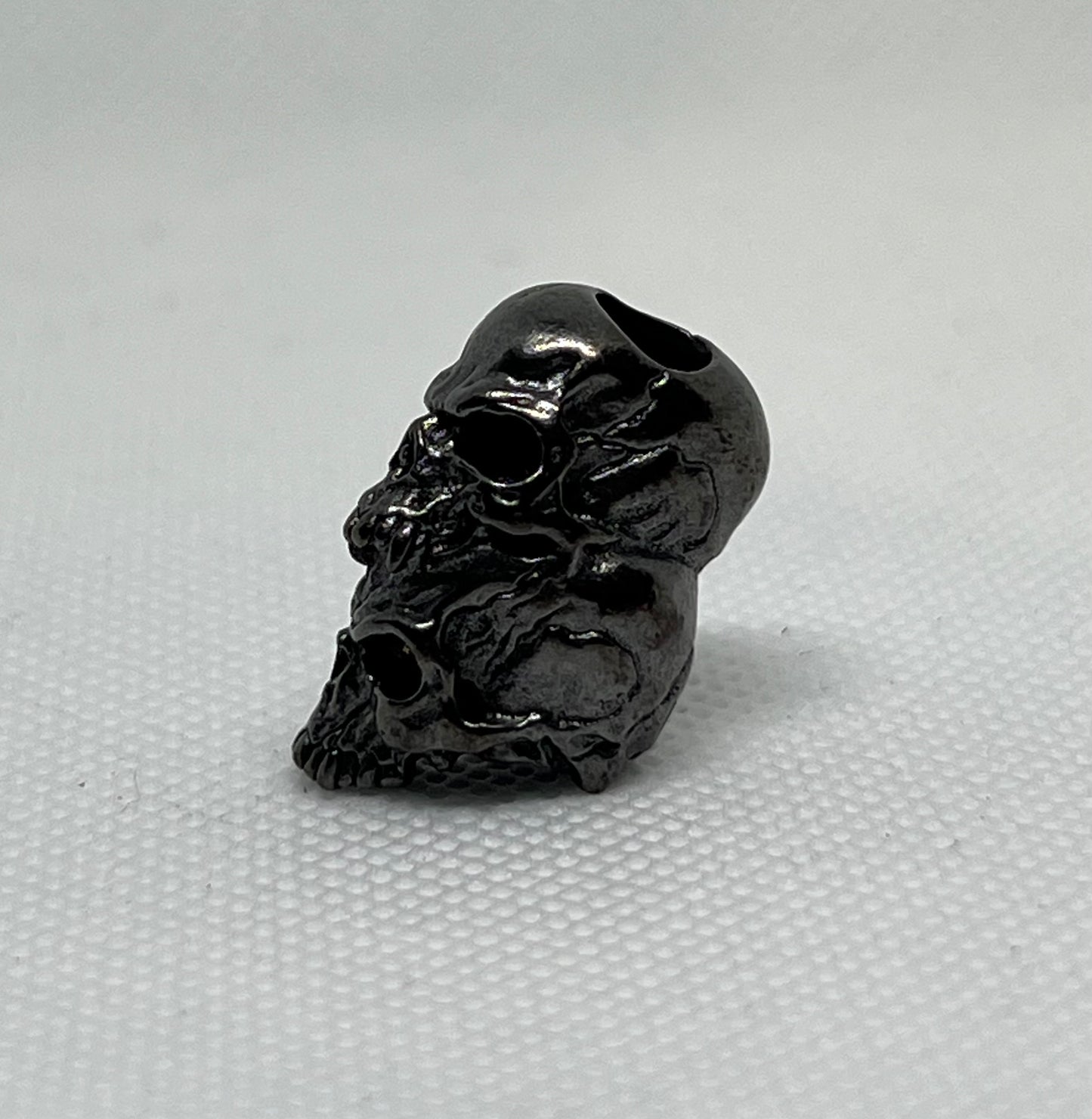 Brass Double Layered Skull Lanyard Bead, EDC Paracord Bead.