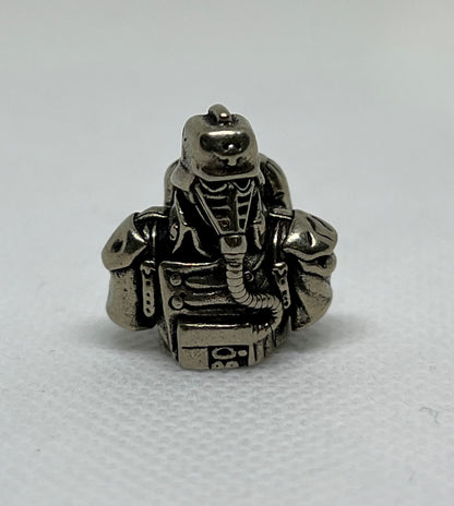 Biohazard Brass Soldier Lanyard Bead, EDC Paracord Bead.