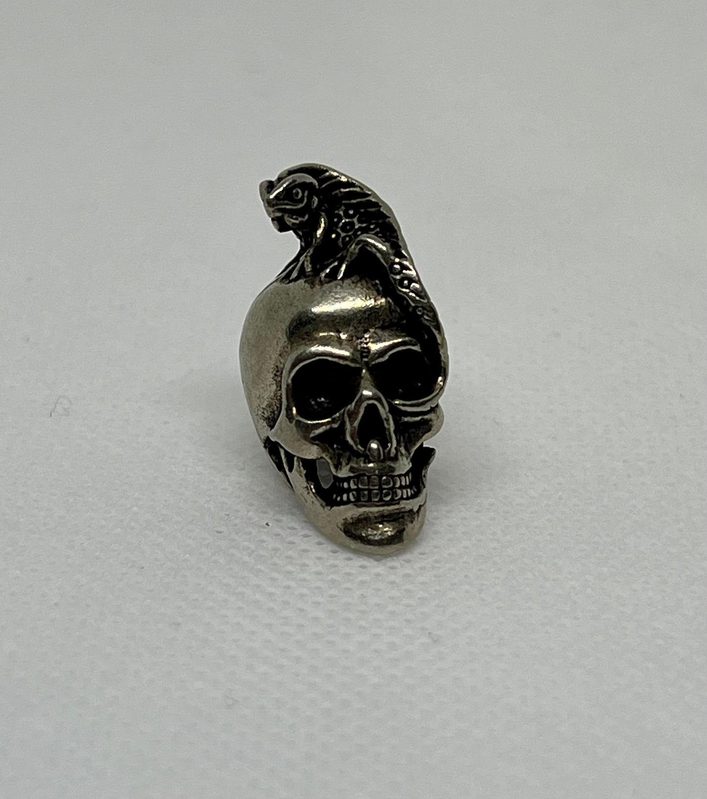 Brass Lizard Skull Lanyard Bead, EDC Paracord Bead.