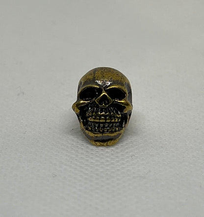 Brass Smiling Skull Lanyard Beads, EDC Paracord Beads