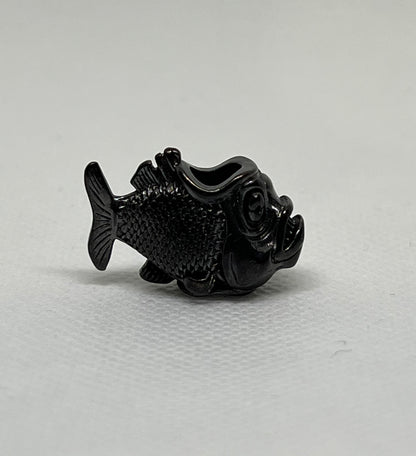Brass Piranha Lanyard Bead, EDC Paracord Bead