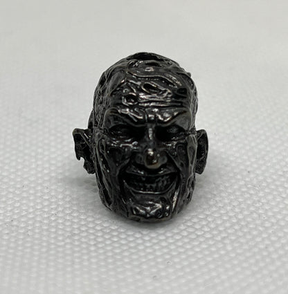 Brass Horror Freddy Lanyard Bead, EDC Paracord Bead.