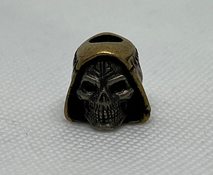 Copper Hooded Skull Lanyard Bead, EDC Paracord Bead.