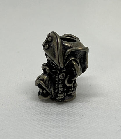 White Copper Gorilla Paracord Pendant, Hand Polished And Aged Retro Style, EDC