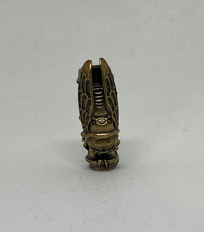 Antique Brass Cicada Lanyard Bead, EDC Paracord Bead.