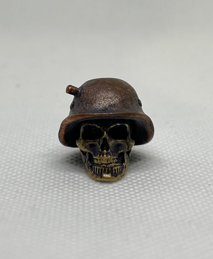 Copper Triumph "Des Willens" Skull Lanyard Bead, EDC Paracord Bead.