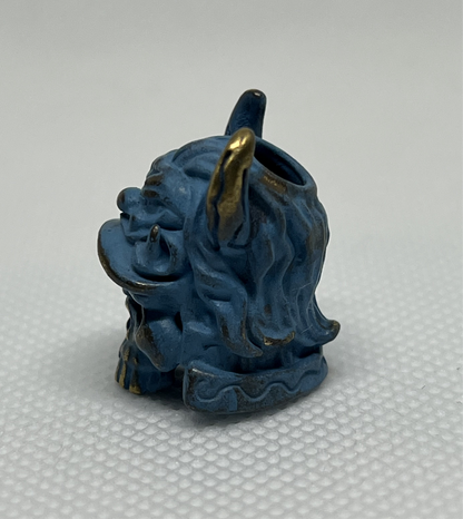 Brass Warrior Helmet Skull Lanyard Bead, EDC Paracord Bead.