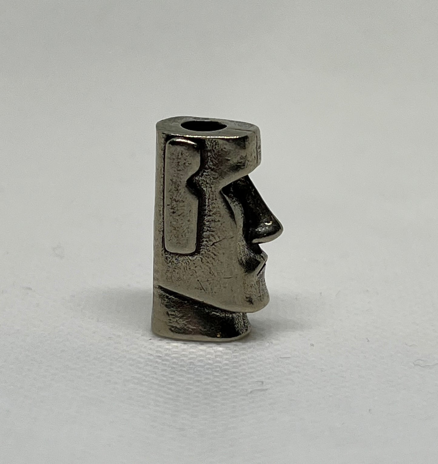 Brass Easter Island Moai Statue Lanyard Bead, EDC Paracord Bead