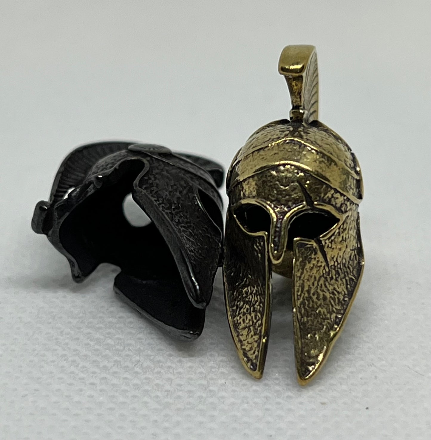 Brass Spartan Warrior Helmet Lanyard Bead, EDC Paracord Bead.