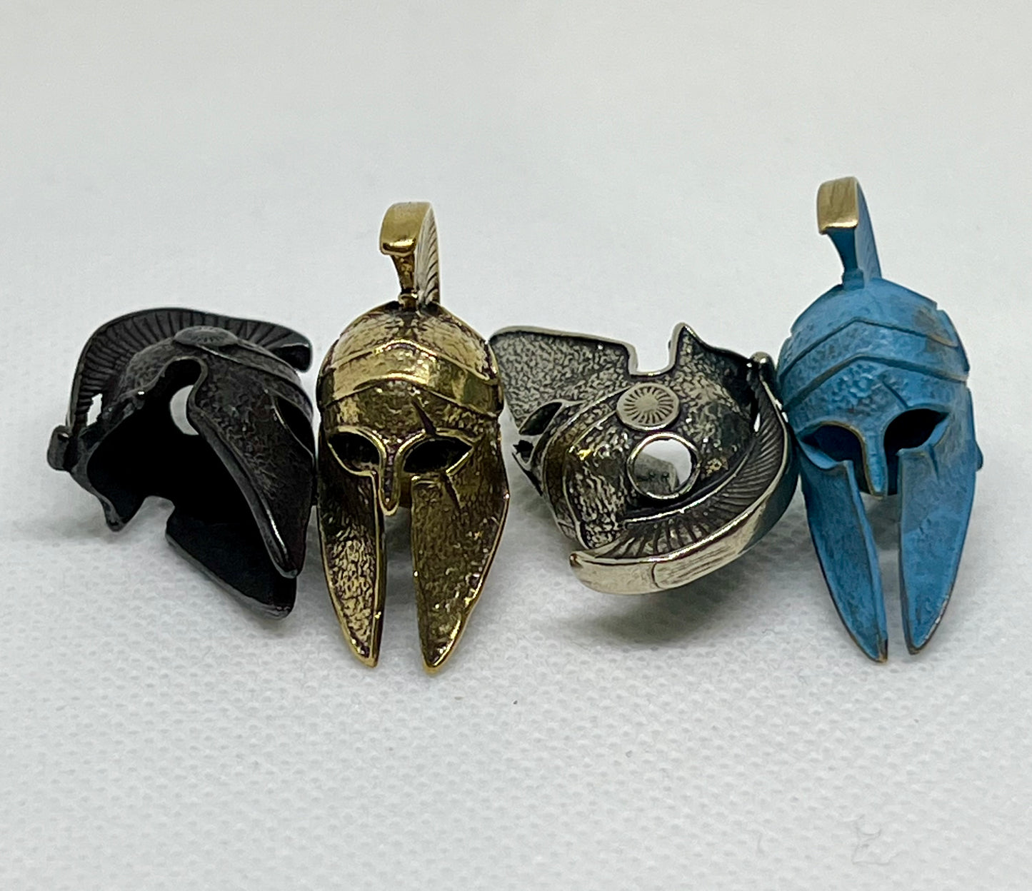 Brass Spartan Warrior Helmet Lanyard Bead, EDC Paracord Bead.