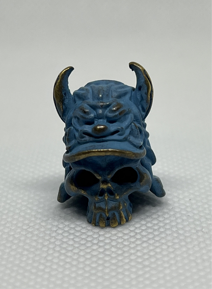 Brass Warrior Helmet Skull Lanyard Bead, EDC Paracord Bead.