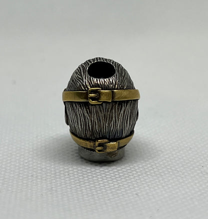Brass/Copper "Hannibal Lecter" Lanyard Bead, EDC Paracord Bead.