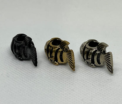 Brass Shark Lanyard Bead, EDC Paracord Bead