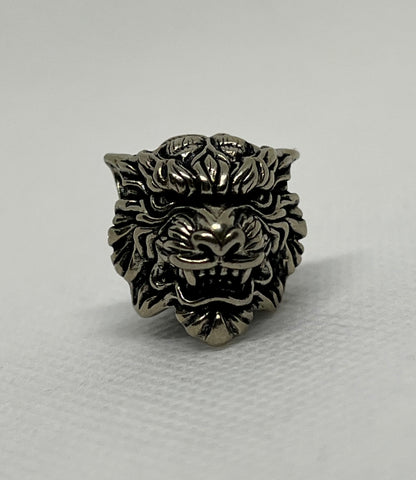 Brass Tiger Head Lanyard Bead, EDC Paracord Bead