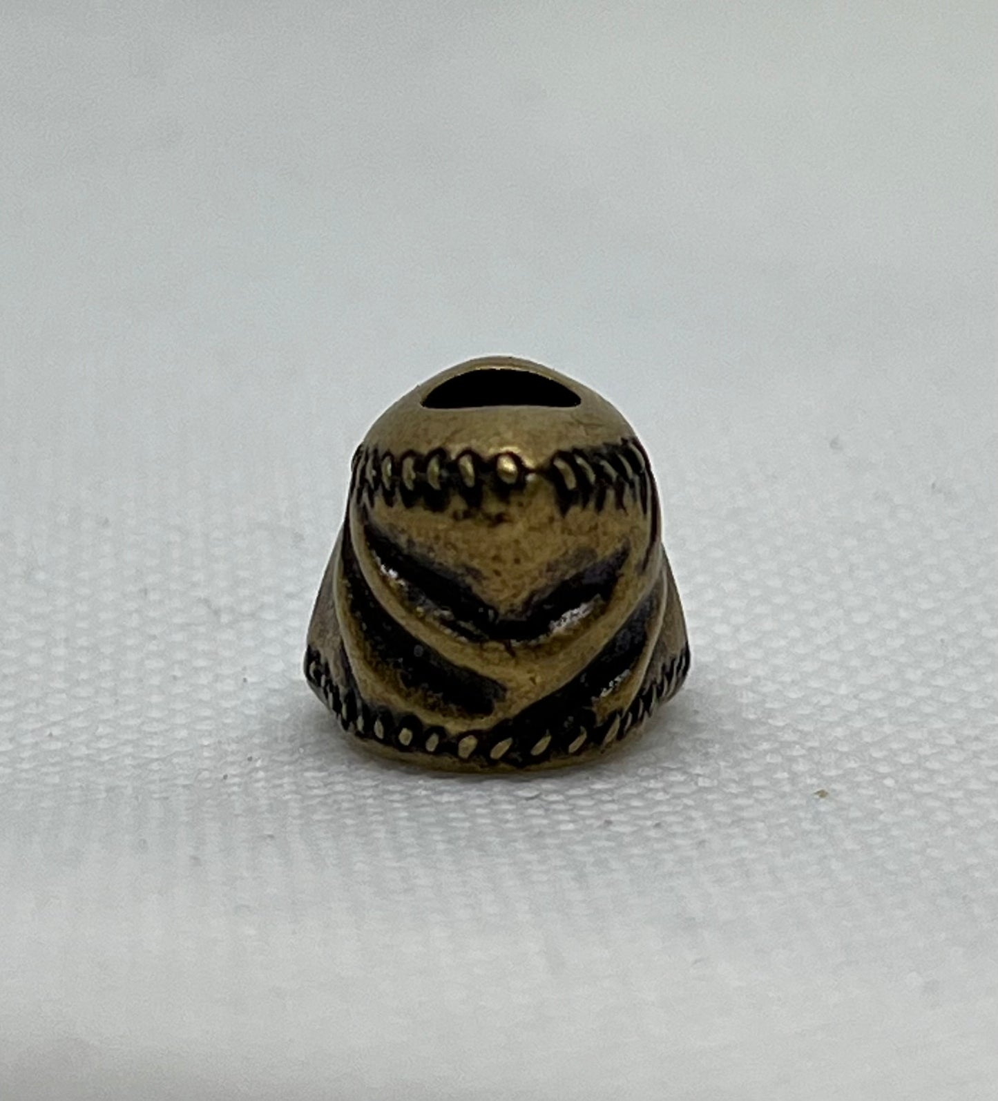 Copper Hooded Skull Lanyard Bead, EDC Paracord Bead.