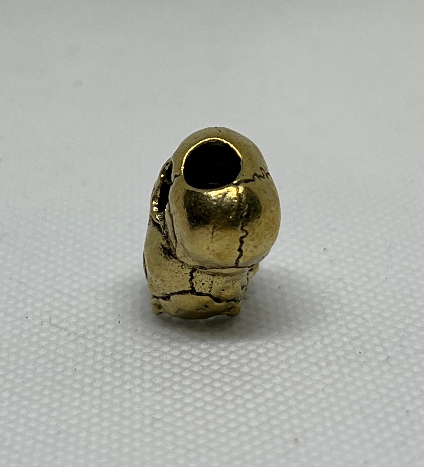 Brass Double Layered Skull Lanyard Bead, EDC Paracord Bead.