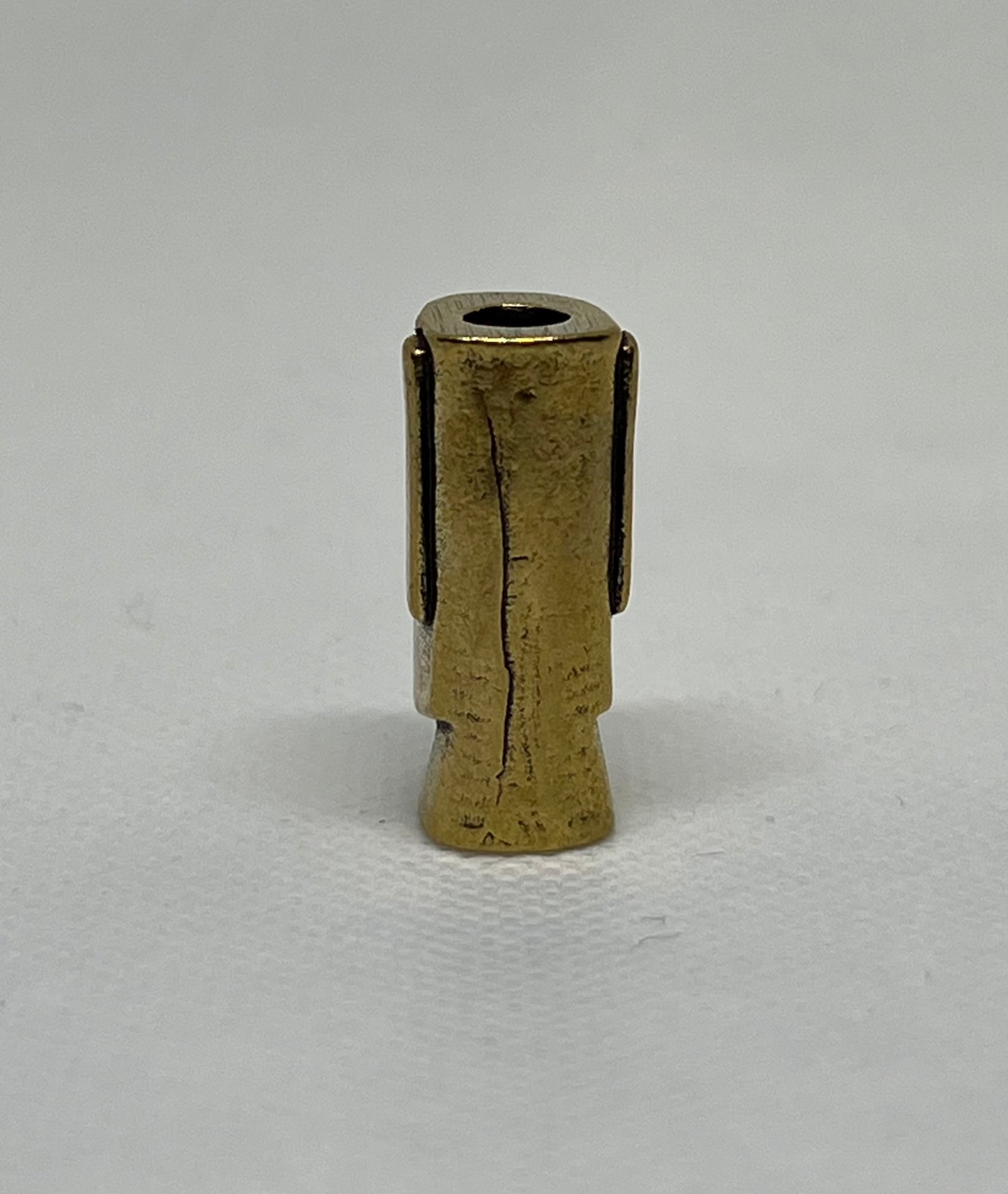 Brass Easter Island Moai Statue Lanyard Bead, EDC Paracord Bead