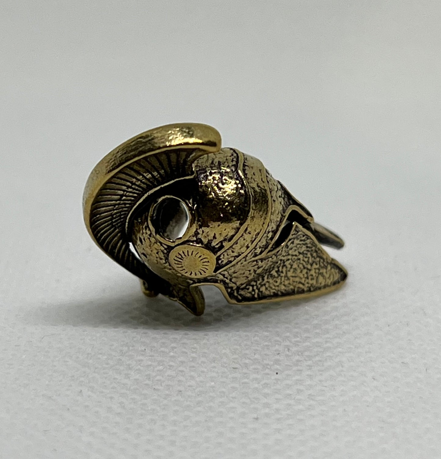 Brass Spartan Warrior Helmet Lanyard Bead, EDC Paracord Bead.