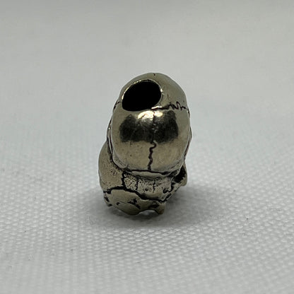 Brass Double Layered Skull Lanyard Bead, EDC Paracord Bead.