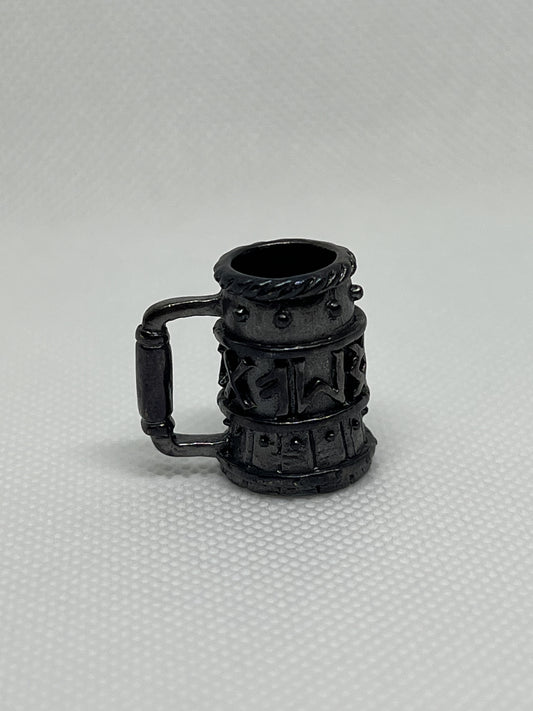 Brass Viking Beer Stein Lanyard Bead, EDC Paracord Bead.