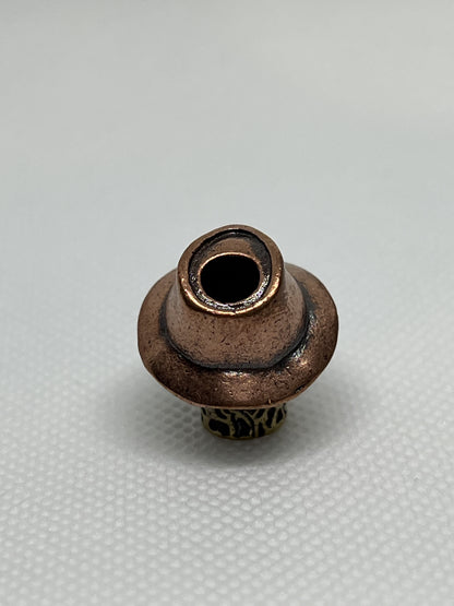 FREDDY - Brass/Copper Lanyard Bead, EDC Paracord Bead.