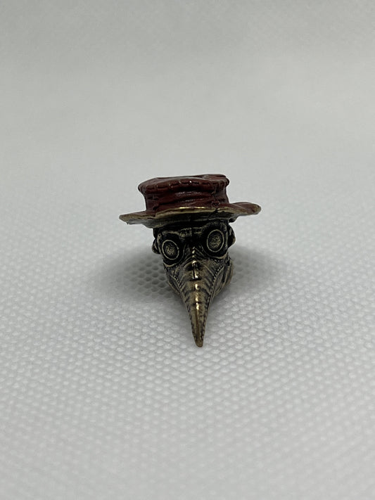 Plague Doctor Brass Lanyard Bead, EDC Paracord Bead.